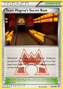 Team Magma's Secret Base Uncommon card from Double Crisis