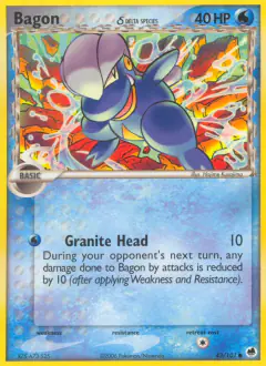 Bagon δ Common card from Dragon Frontiers