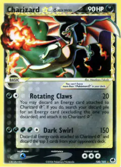 Charizard ★ δ Rare Holo Star card from Dragon Frontiers