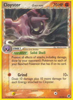 Cloyster δ Rare card from Dragon Frontiers
