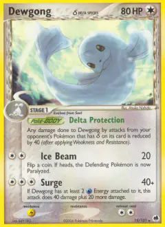 Dewgong δ Rare card from Dragon Frontiers