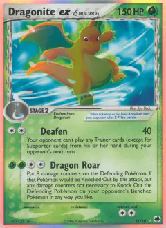 Dragonite ex δ Rare Holo EX card from Dragon Frontiers