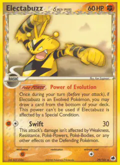 Electabuzz δ Uncommon card from Dragon Frontiers