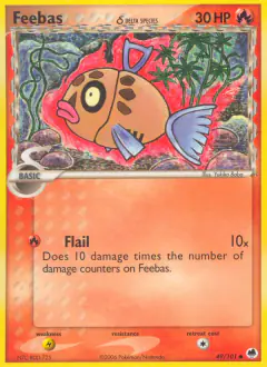 Feebas δ Common card from Dragon Frontiers