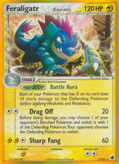 Feraligatr δ Rare Holo card from Dragon Frontiers
