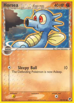 Horsea δ Common card from Dragon Frontiers