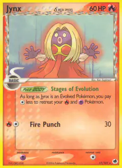 Jynx δ Rare card from Dragon Frontiers