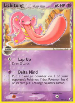 Lickitung δ Rare card from Dragon Frontiers
