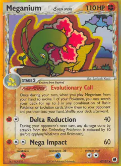 Meganium δ Rare Holo card from Dragon Frontiers