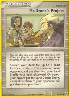 Mr. Stone's Project Uncommon card from Dragon Frontiers