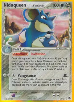 Nidoqueen δ Rare Holo card from Dragon Frontiers
