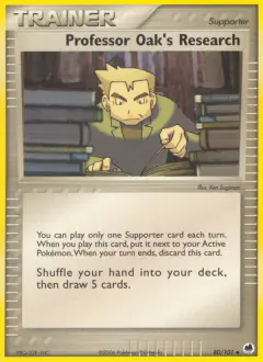 Professor Oak's Research Uncommon card from Dragon Frontiers