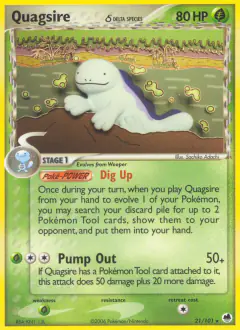 Quagsire δ Rare card from Dragon Frontiers