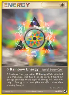 δ Rainbow Energy Uncommon card from Dragon Frontiers