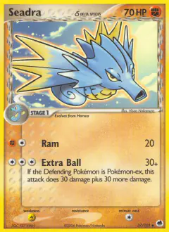 Seadra δ Uncommon card from Dragon Frontiers