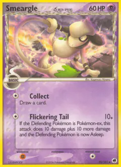 Smeargle δ Uncommon card from Dragon Frontiers