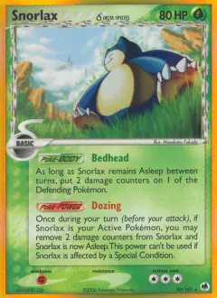 Snorlax δ Rare Holo card from Dragon Frontiers