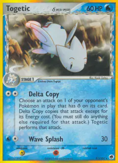 Togetic δ Rare Holo card from Dragon Frontiers