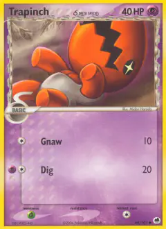 Trapinch δ Common card from Dragon Frontiers