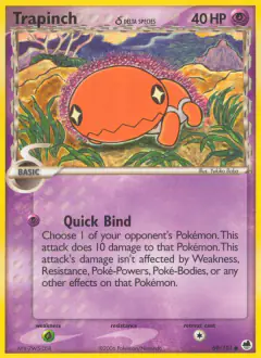 Trapinch δ Common card from Dragon Frontiers