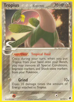 Tropius δ Rare card from Dragon Frontiers