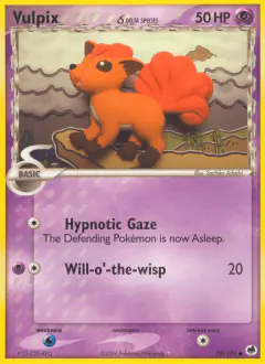 Vulpix δ Common card from Dragon Frontiers