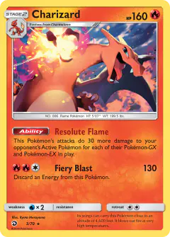 Charizard Rare Holo card from Dragon Majesty
