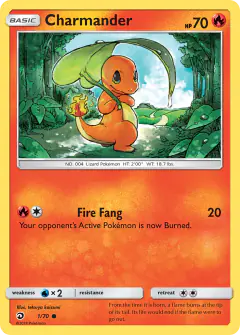 Charmander Common card from Dragon Majesty