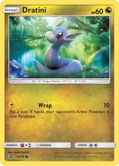 Dratini Common card from Dragon Majesty