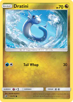 Dratini Common card from Dragon Majesty