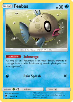Feebas Common card from Dragon Majesty