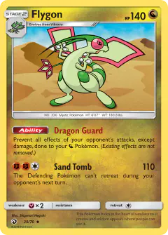 Flygon Uncommon card from Dragon Majesty