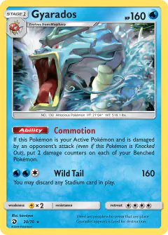 Gyarados Rare Holo card from Dragon Majesty