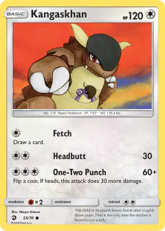 Kangaskhan Common card from Dragon Majesty