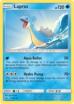 Lapras Uncommon card from Dragon Majesty