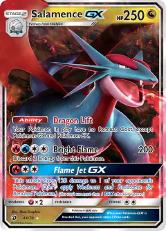 Salamence-GX Rare Holo GX card from Dragon Majesty