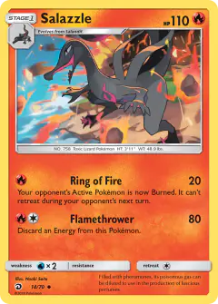 Salazzle Uncommon card from Dragon Majesty