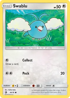 Swablu Common card from Dragon Majesty