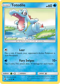 Totodile Common card from Dragon Majesty