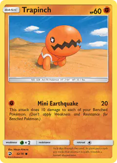 Trapinch Common card from Dragon Majesty