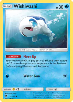 Wishiwashi Common card from Dragon Majesty