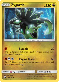 Zygarde Uncommon card from Dragon Majesty
