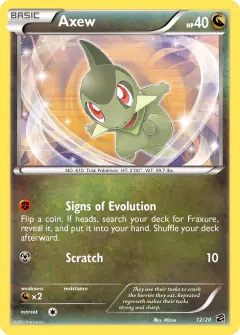 Axew Rare Holo card from Dragon Vault