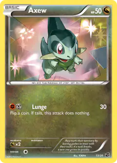 Axew Rare Holo card from Dragon Vault