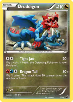 Druddigon Rare Holo card from Dragon Vault