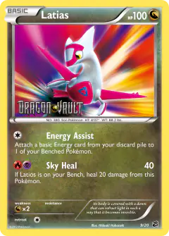 Latias Rare Holo card from Dragon Vault