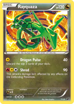 Rayquaza Rare Holo card from Dragon Vault