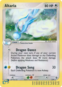 Altaria Rare Holo card from Dragon