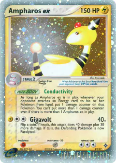 Ampharos ex Rare Holo EX card from Dragon