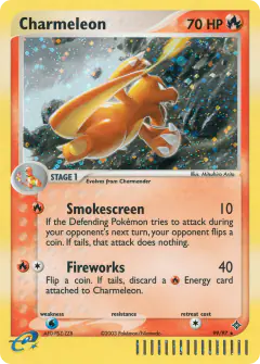 Charmeleon Rare Secret card from Dragon